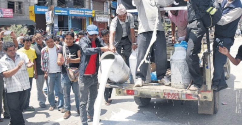 सहकारीले संकलन गरेको दैनिक साढे दुईलाख लिटर दुध खेर जान्छ 